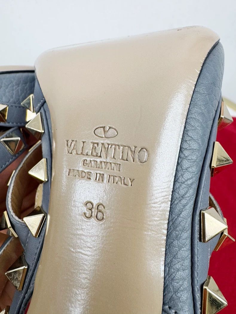 Valentino Valentino Gray High Heels with Studded Details Size US 6 / IT 36 - 8 Thumbnail