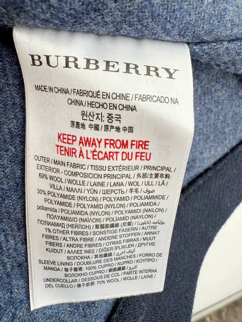 Burberry Burberry Wool Coat in Navy Blue Size L / US 10 / IT 46 - 3 Thumbnail
