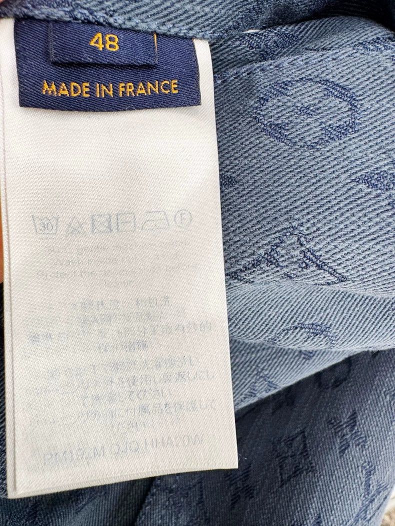 Louis Vuitton Louis Vuitton Denim Jacket with Logo Pattern Size L / US 10 / IT 46 - 5 Thumbnail