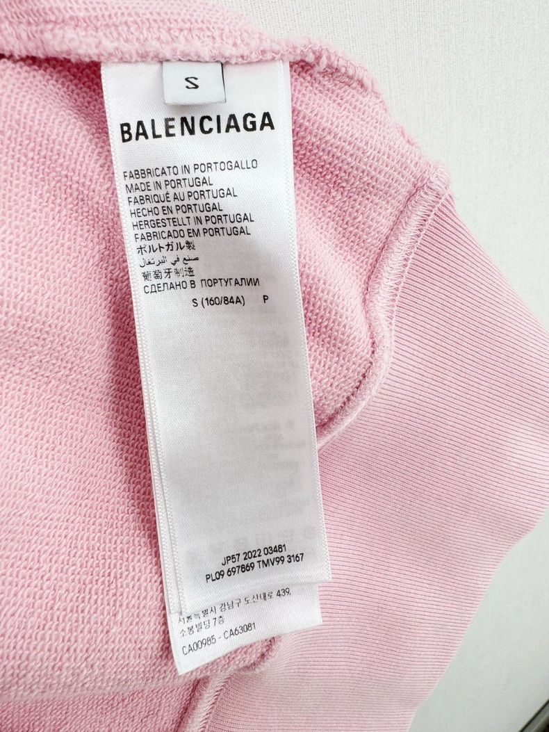 Balenciaga Balenciaga Paris Sweatshirt in Light Pink Size S / US 4 / IT 40 - 4 Thumbnail