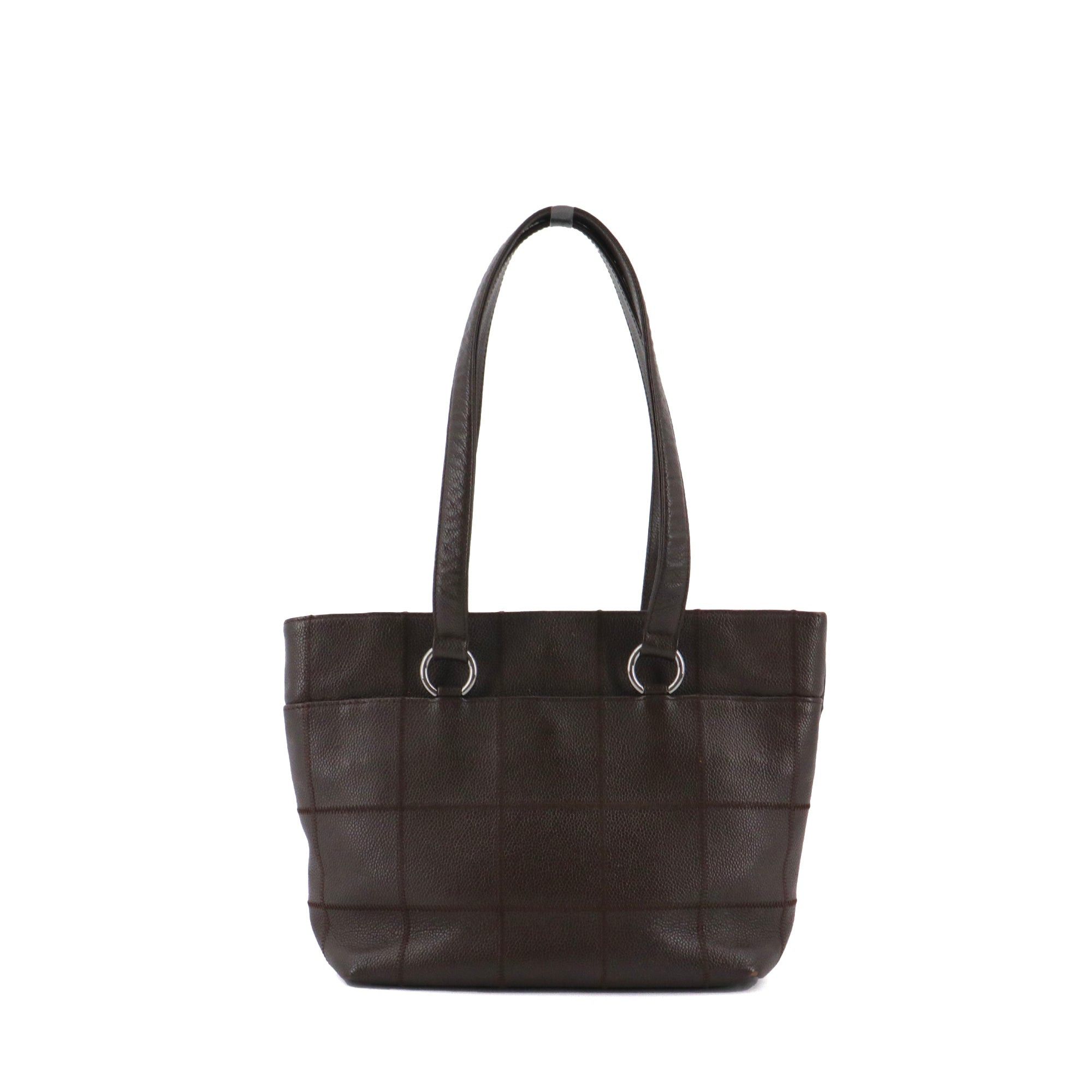 Chanel CHANEL - Chanel Choco Bar tote bag in brown grained leather Size ONE SIZE - 3 Thumbnail