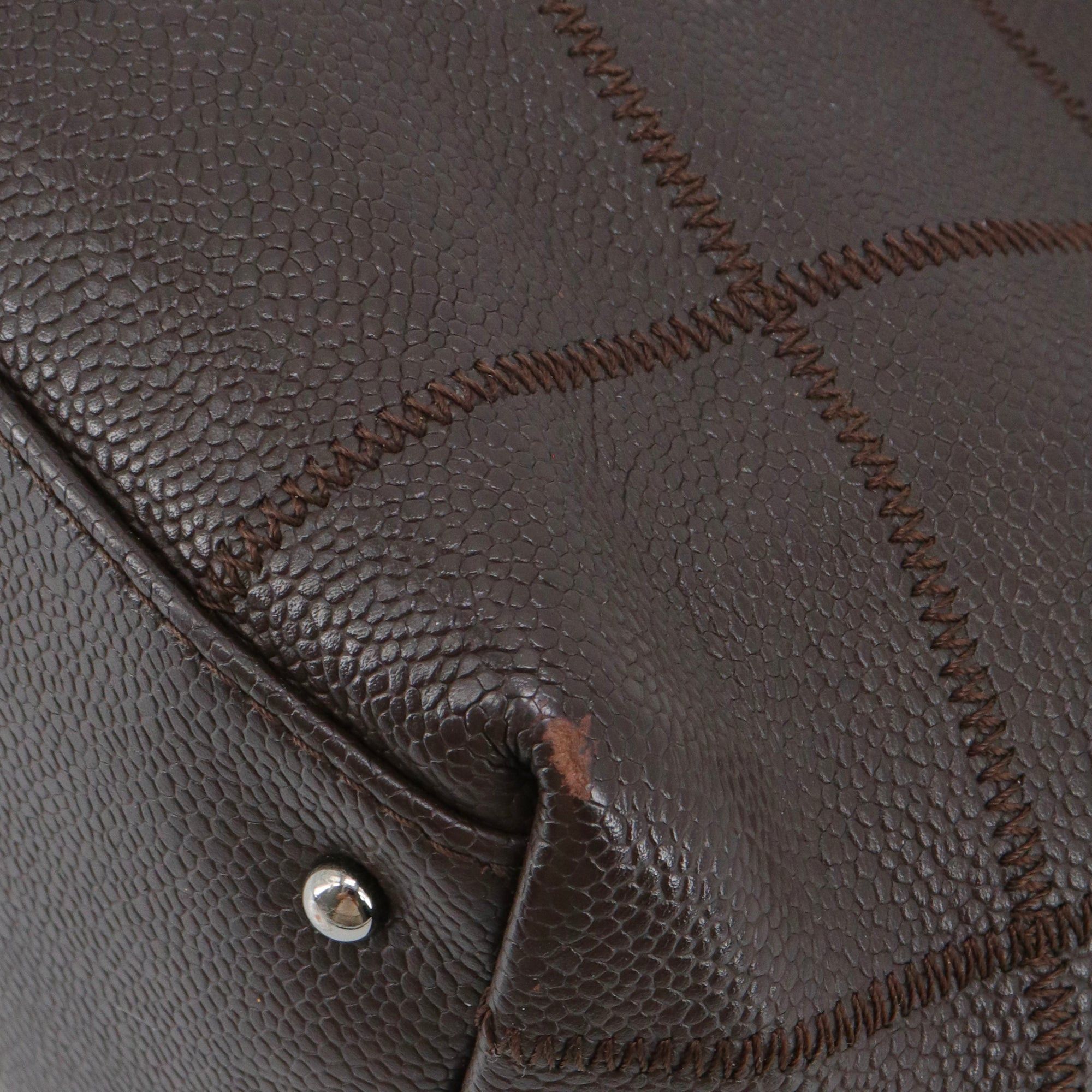 Chanel CHANEL - Chanel Choco Bar tote bag in brown grained leather Size ONE SIZE - 7 Thumbnail