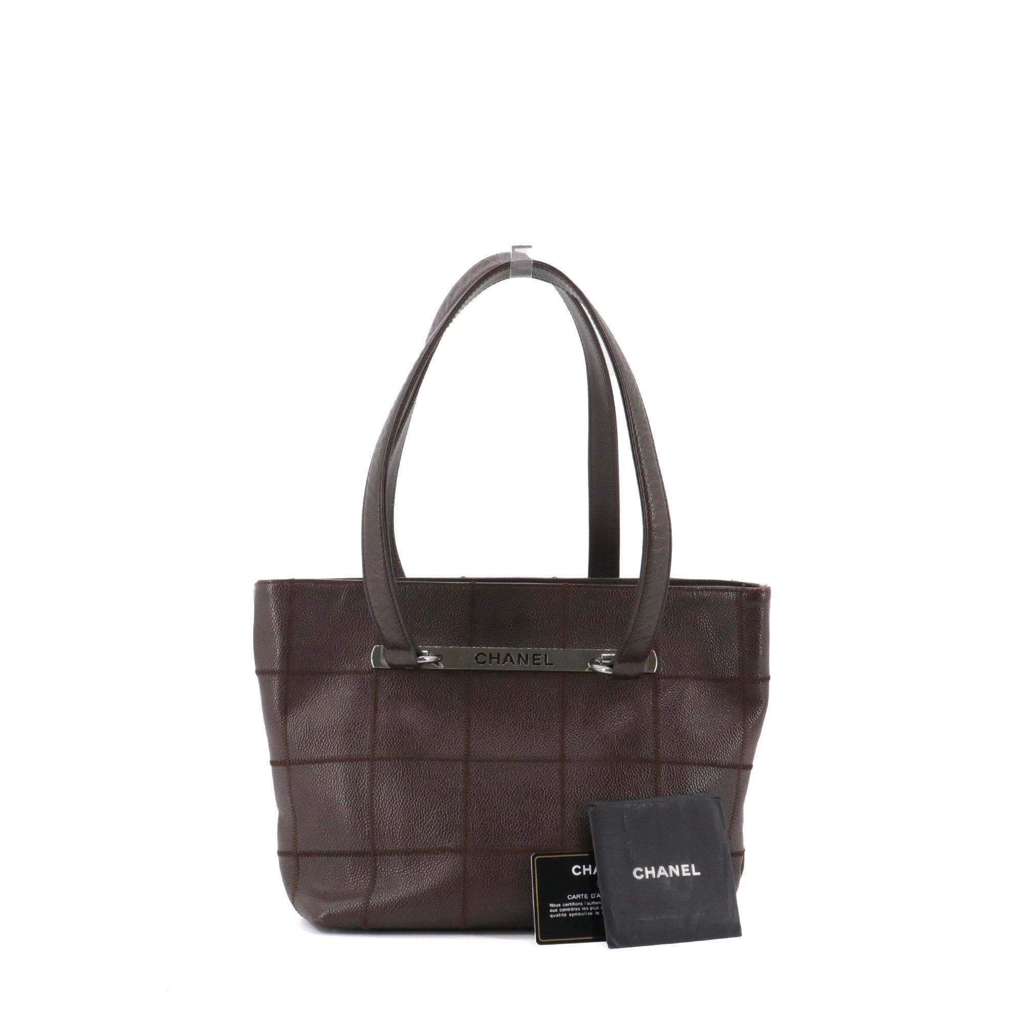Chanel CHANEL - Chanel Choco Bar tote bag in brown grained leather Size ONE SIZE - 10 Thumbnail
