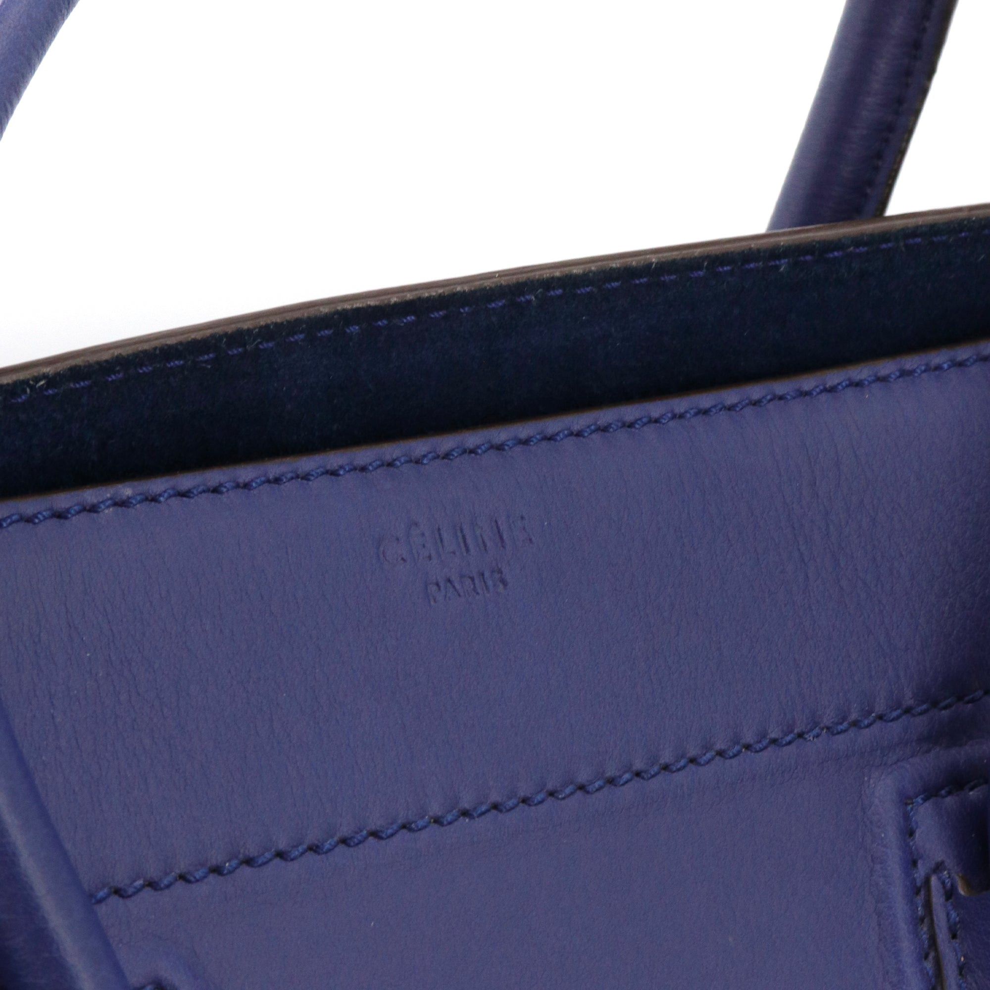 Celine CELINE - Celine Luggage handbag in blue leather Size ONE SIZE - 5 Thumbnail