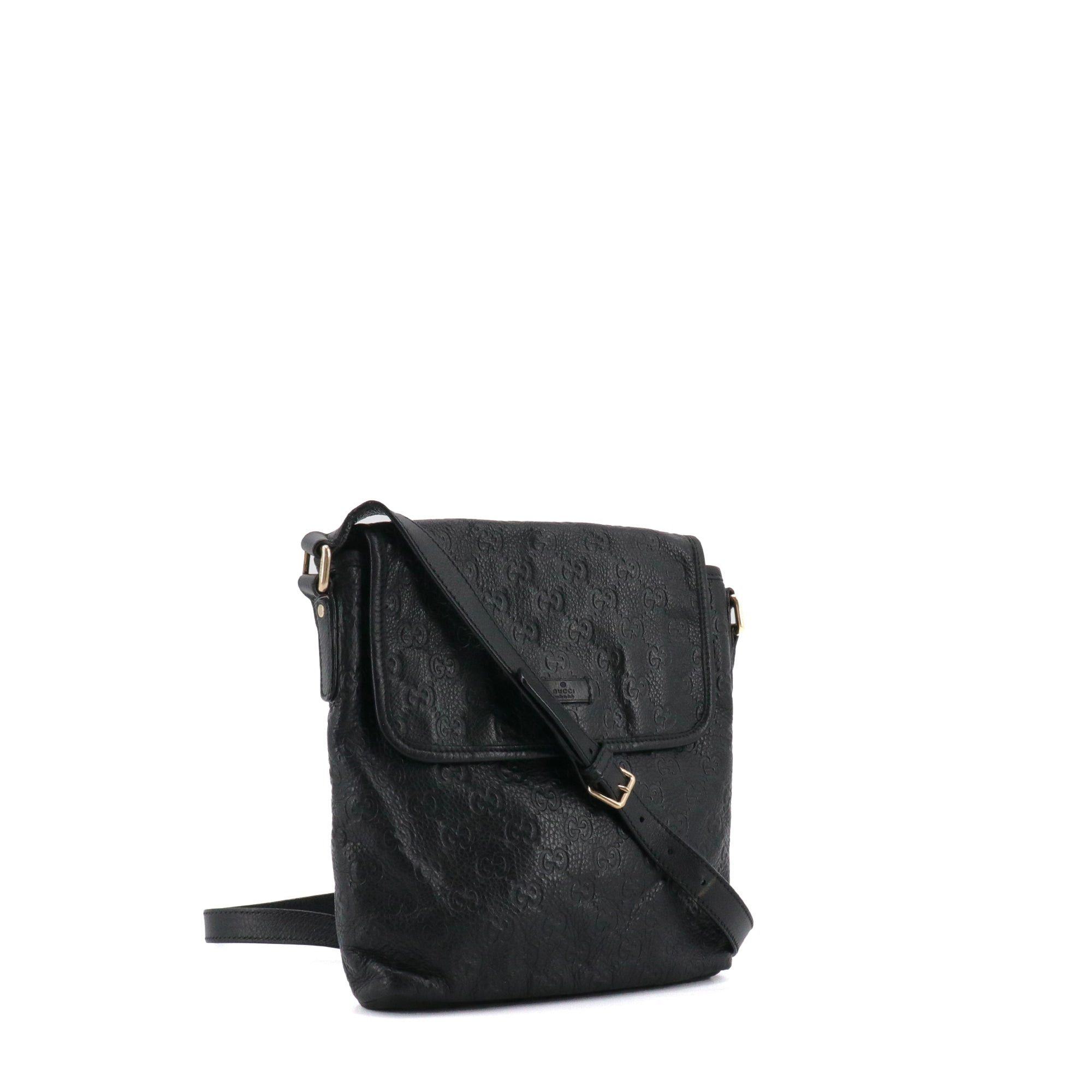 Gucci GUCCI - Guccissima Gucci shoulder bag in black embossed leather Size ONE SIZE - 2 Thumbnail