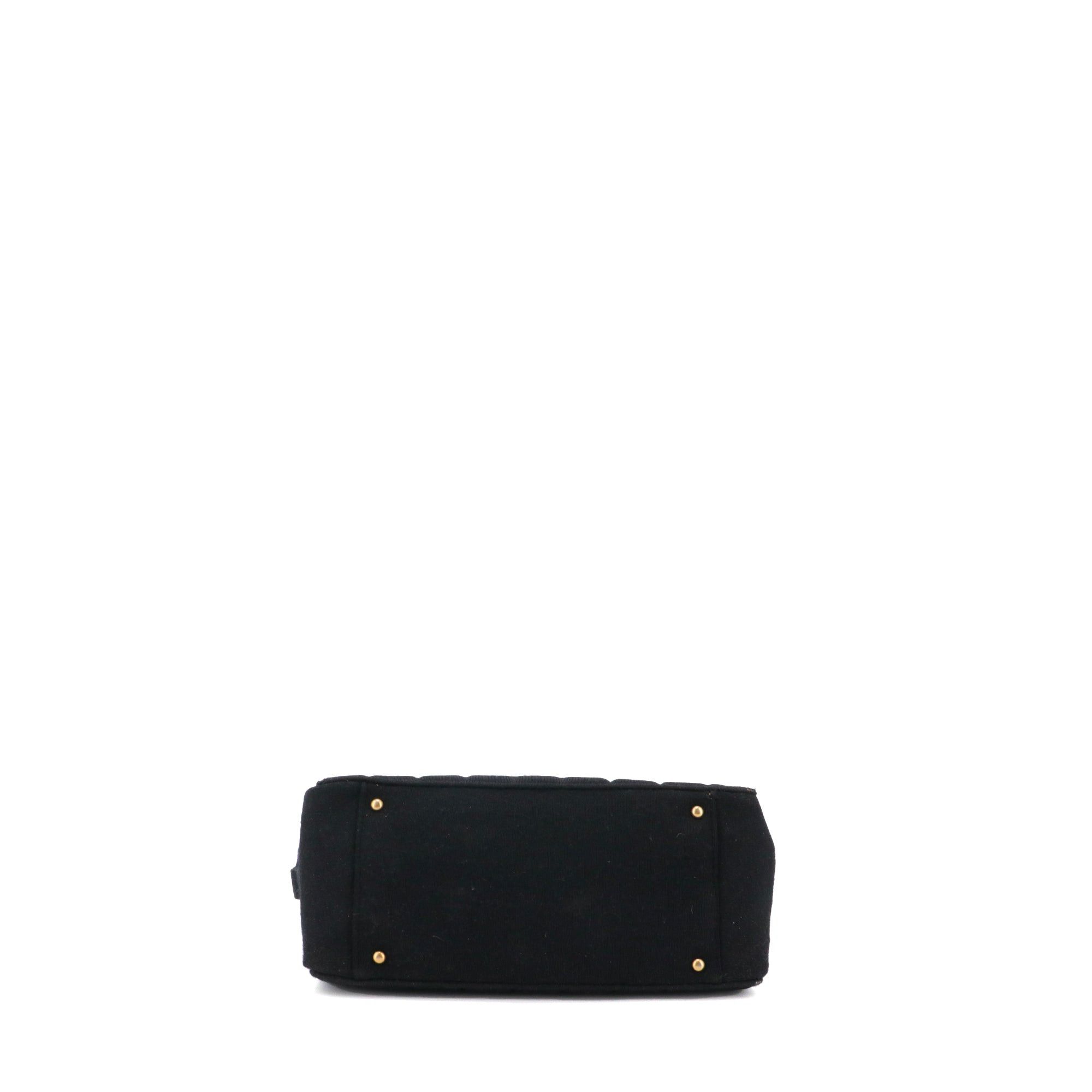 Chanel CHANEL - Chanel Petit Shopping shoulder bag in black jersey Size ONE SIZE - 4 Thumbnail