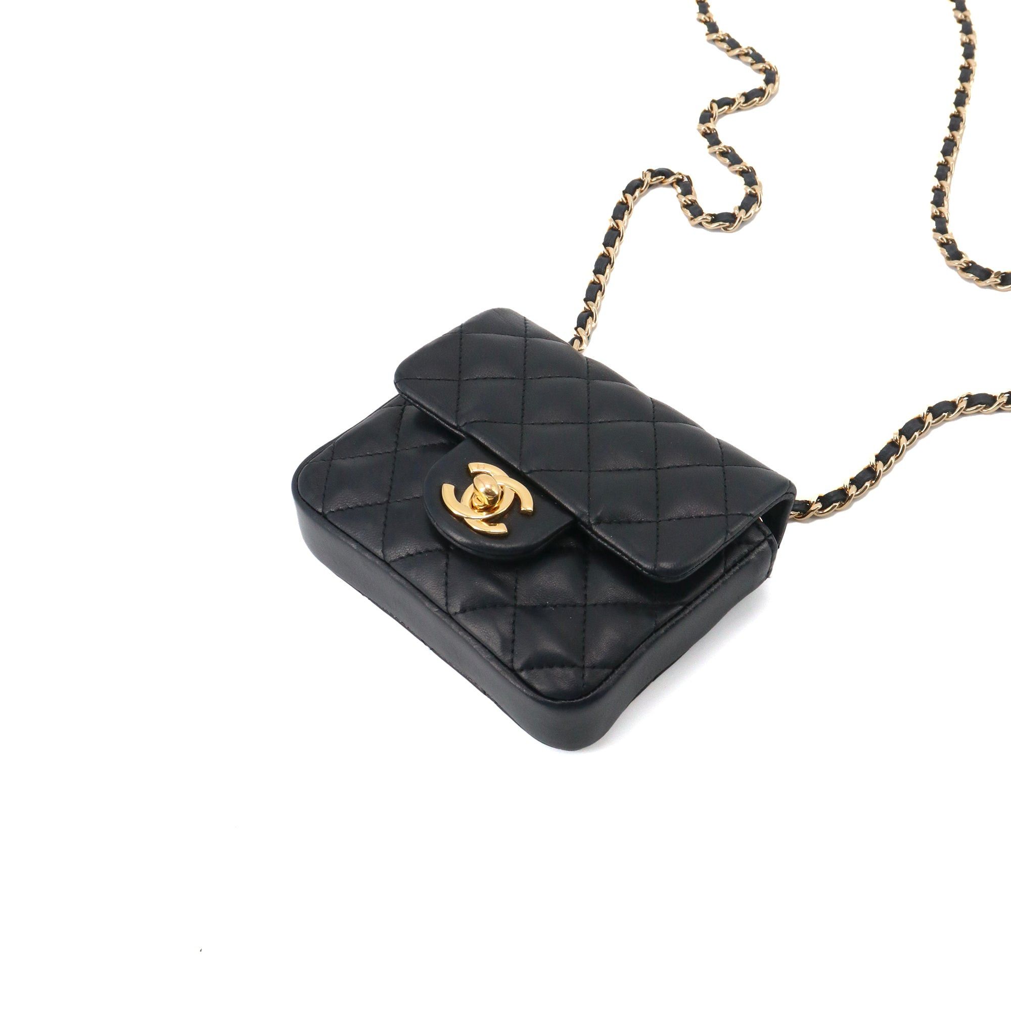 Chanel CHANEL - Chanel Classic/Timeless micro shoulder bag in black smooth leather Size ONE SIZE - 5 Thumbnail
