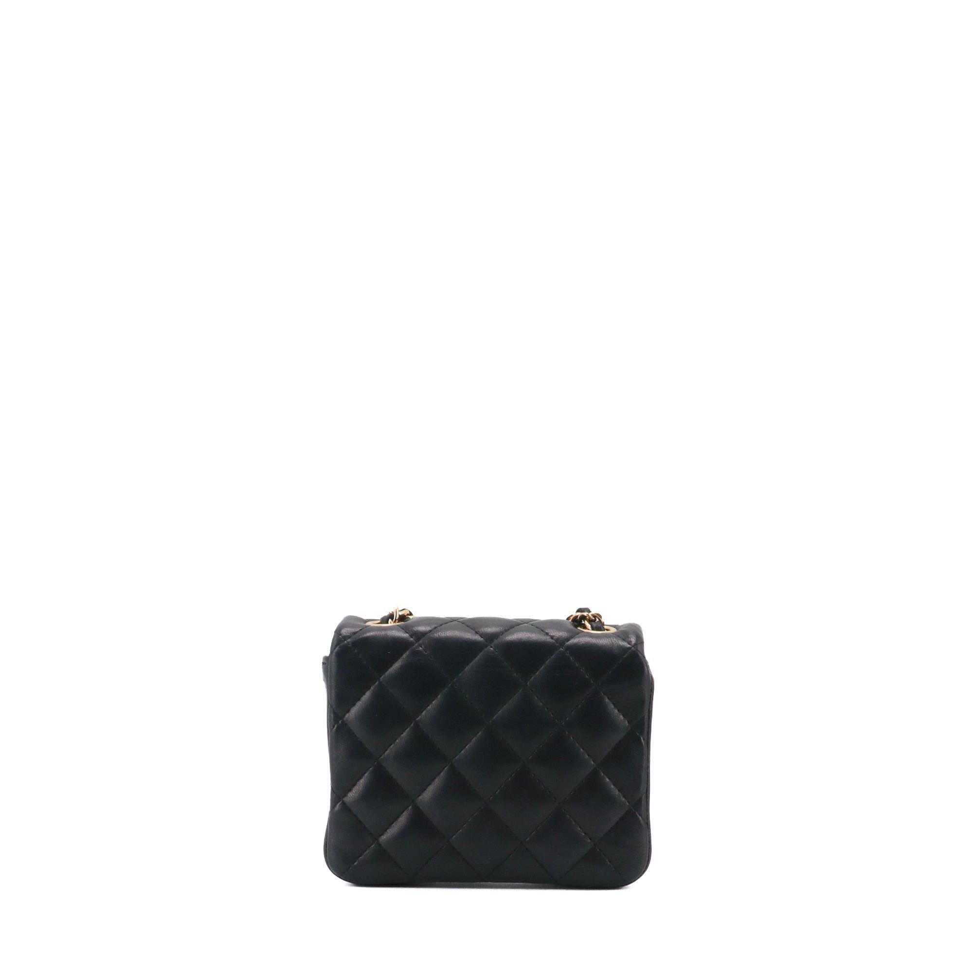 Chanel CHANEL - Chanel Classic/Timeless micro shoulder bag in black smooth leather Size ONE SIZE - 3 Thumbnail