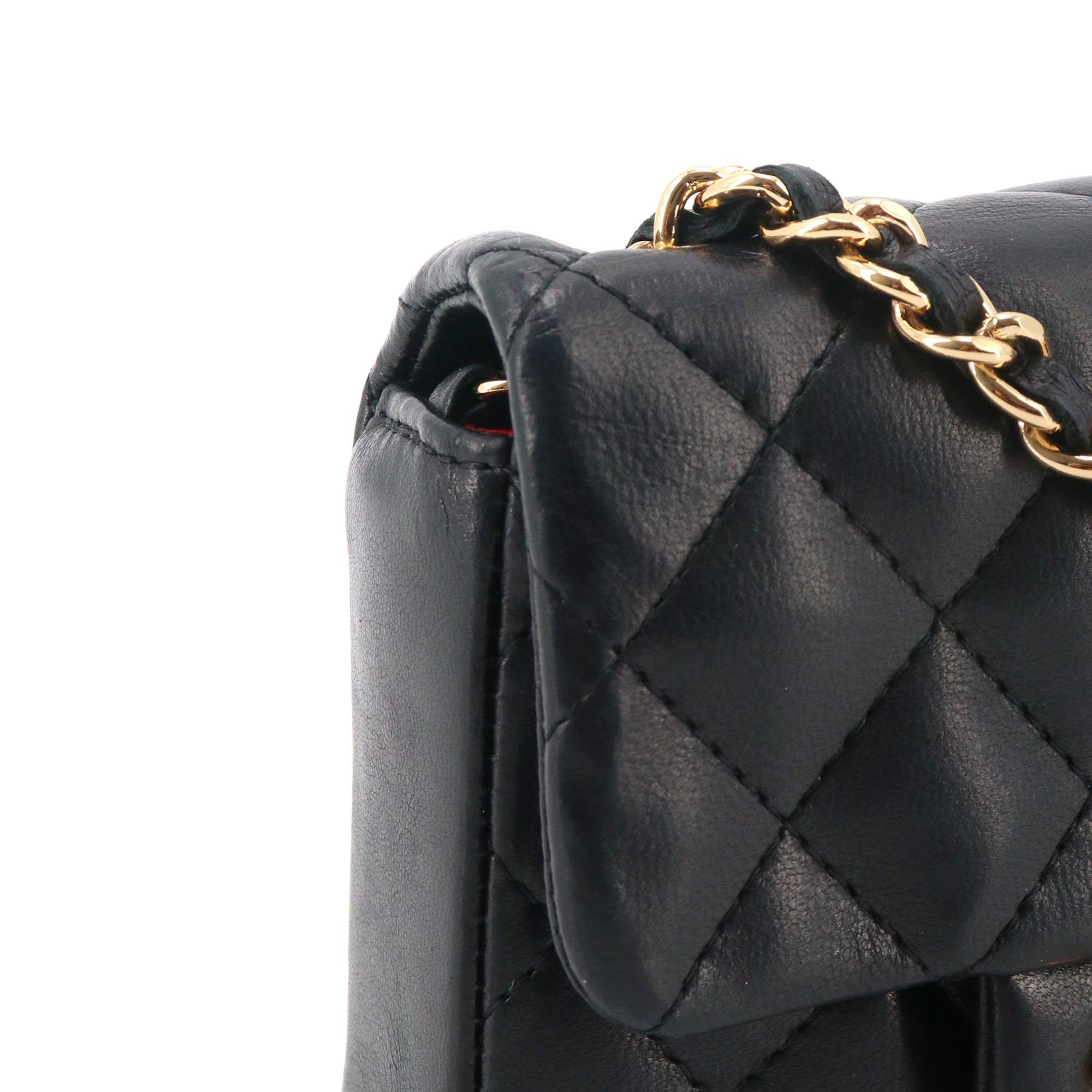 Chanel CHANEL - Chanel Classic/Timeless micro shoulder bag in black smooth leather Size ONE SIZE - 7 Thumbnail