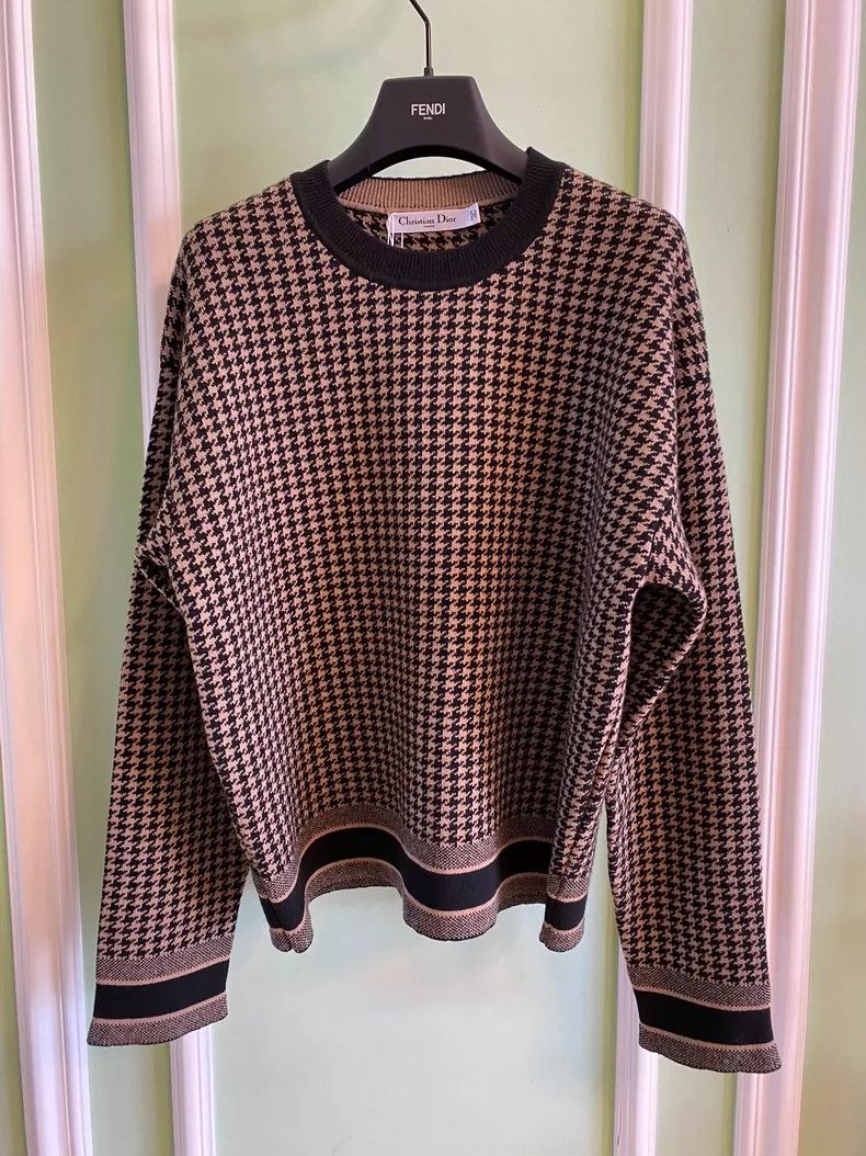 Dior Dior Houndstooth Cashmere Sweater Size ONE SIZE - 2 Thumbnail