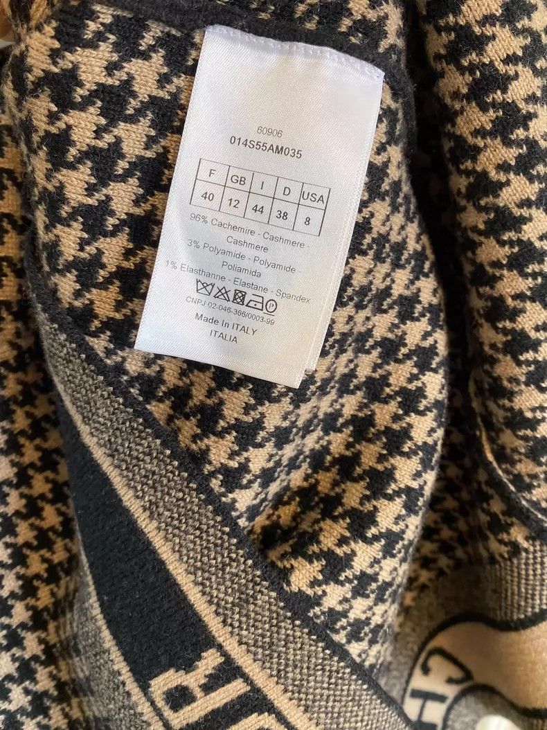 Dior Dior Houndstooth Cashmere Sweater Size ONE SIZE - 6 Thumbnail
