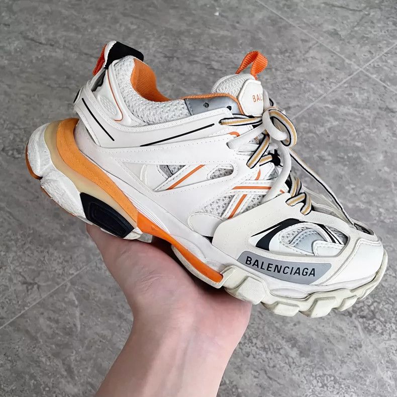 Balenciaga Balenciaga Track Sneakers White Orange Size 37 Size US 6 / IT 36 - 3 Thumbnail