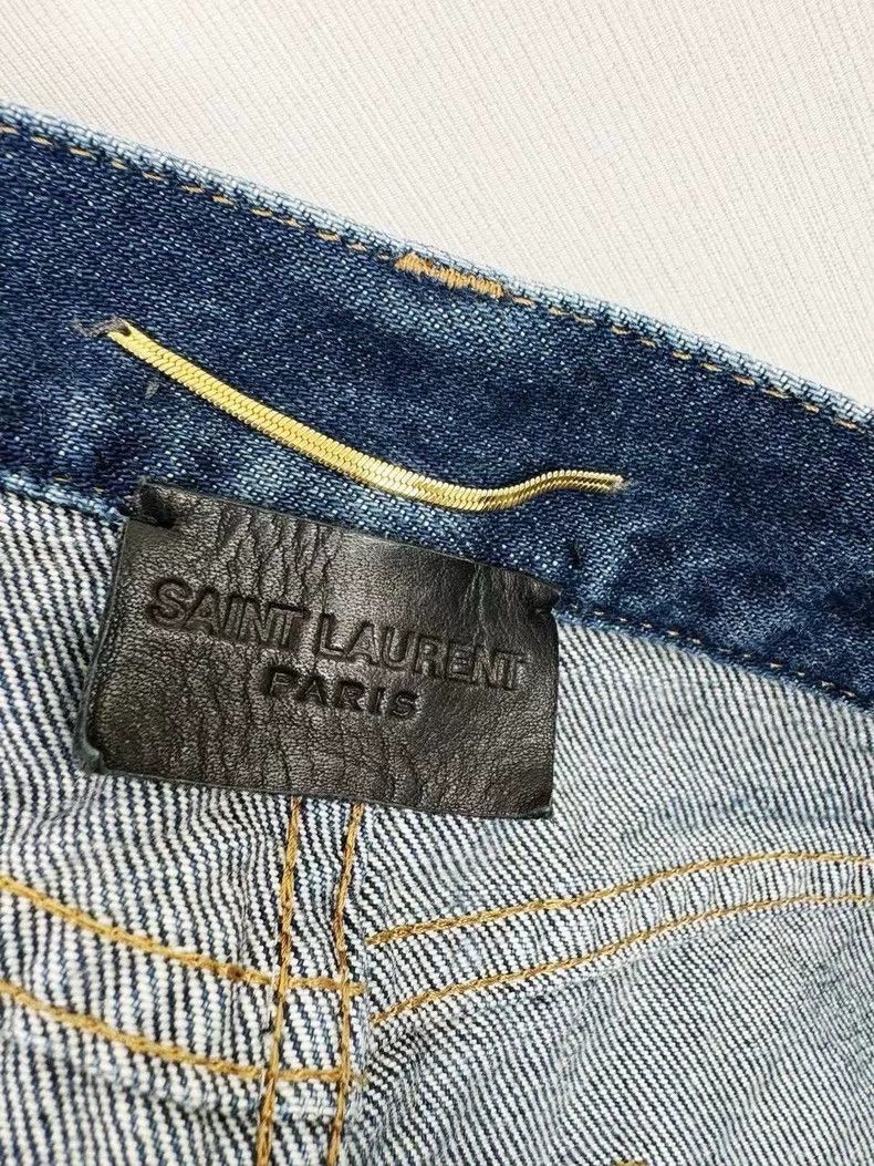 Saint Laurent Paris Saint Laurent Denim Skirt Size 28 Size 28" / US 6 / IT 42 - 4 Thumbnail