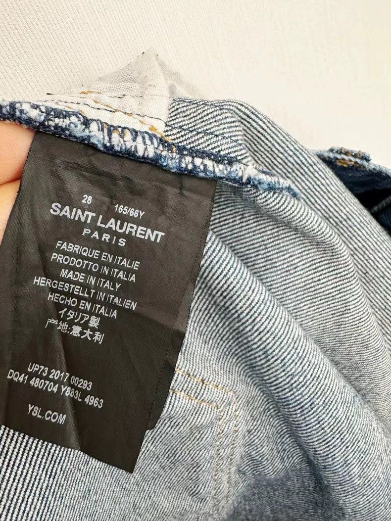 Saint Laurent Paris Saint Laurent Denim Skirt Size 28 Size 28" / US 6 / IT 42 - 5 Thumbnail