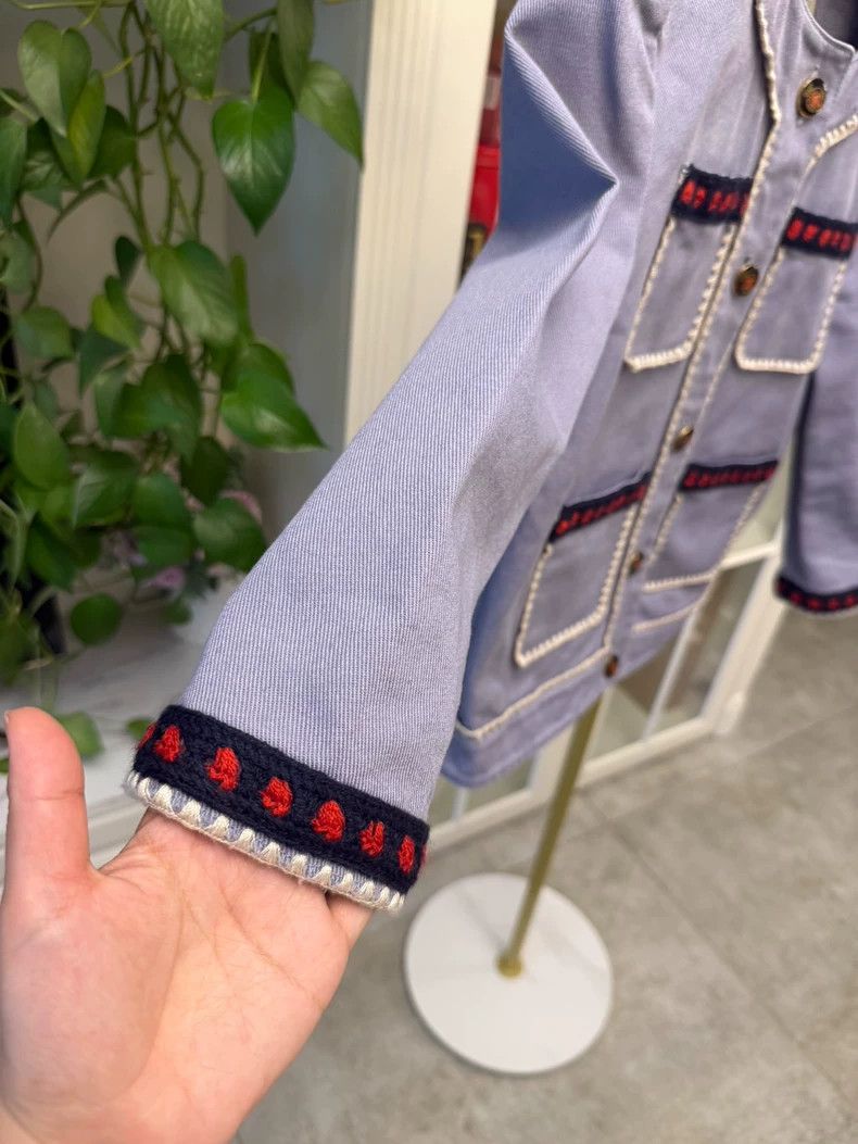 Gucci Gucci Embroidered Denim Jacket for Women Size M / US 6-8 / IT 42-44 - 2 Thumbnail