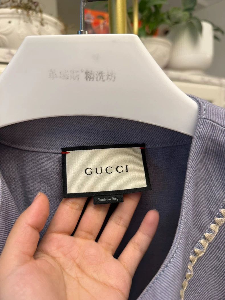 Gucci Gucci Embroidered Denim Jacket for Women Size M / US 6-8 / IT 42-44 - 8 Thumbnail