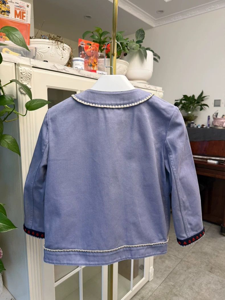 Gucci Gucci Embroidered Denim Jacket for Women Size M / US 6-8 / IT 42-44 - 4 Thumbnail