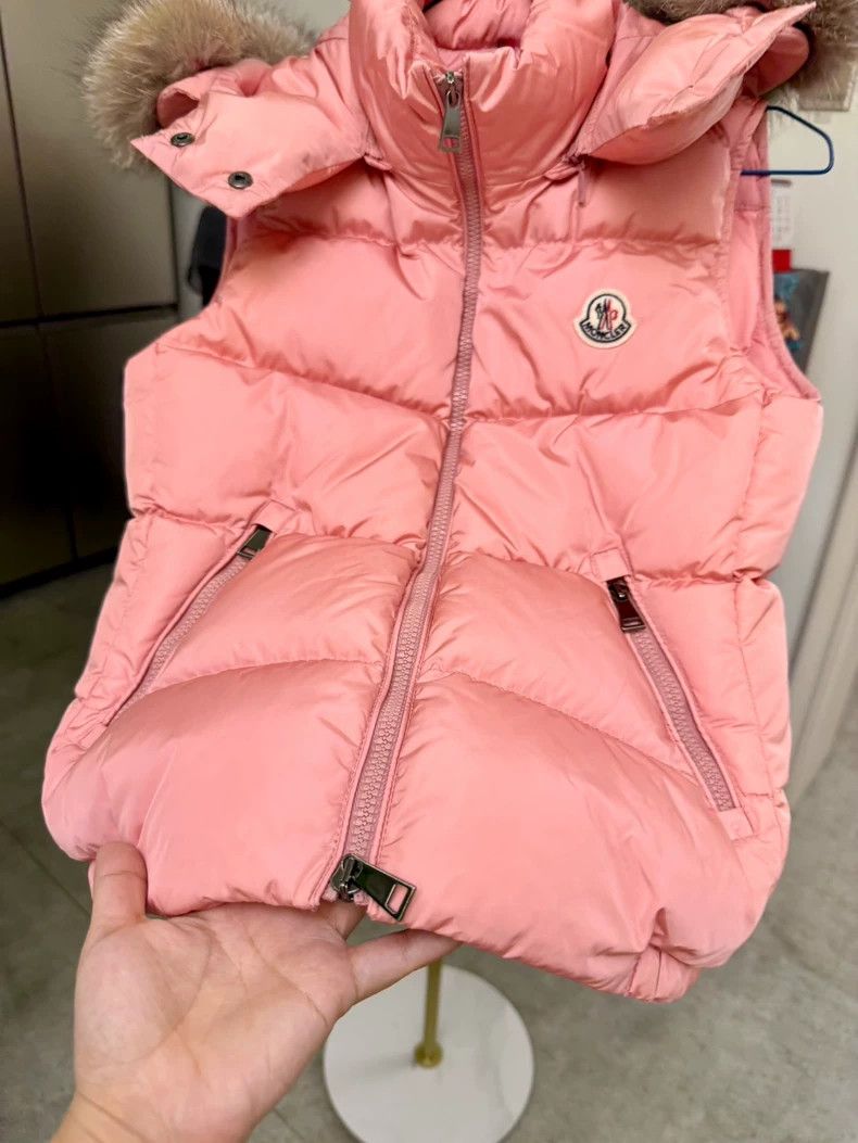 Moncler Moncler Pink Vest with Fur Collar Size XS / US 0-2 / IT 36-38 - 4 Thumbnail