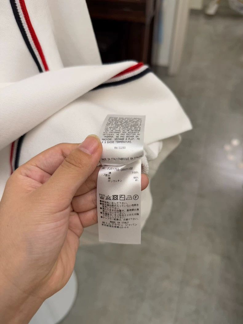 Thom Browne Thombrowne White Sweatshirt with Red Details Size L / US 10 / IT 46 - 7 Thumbnail