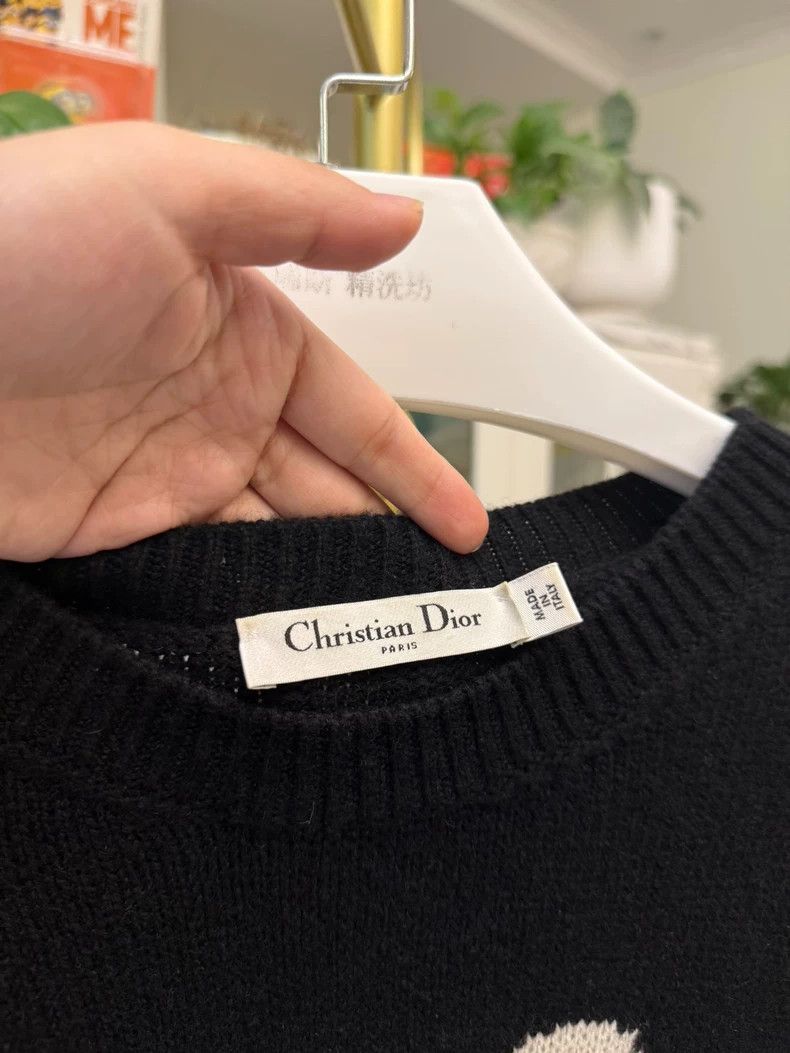 Dior Dior Black and White Cashmere Sweater Size S / US 4 / IT 40 - 3 Thumbnail