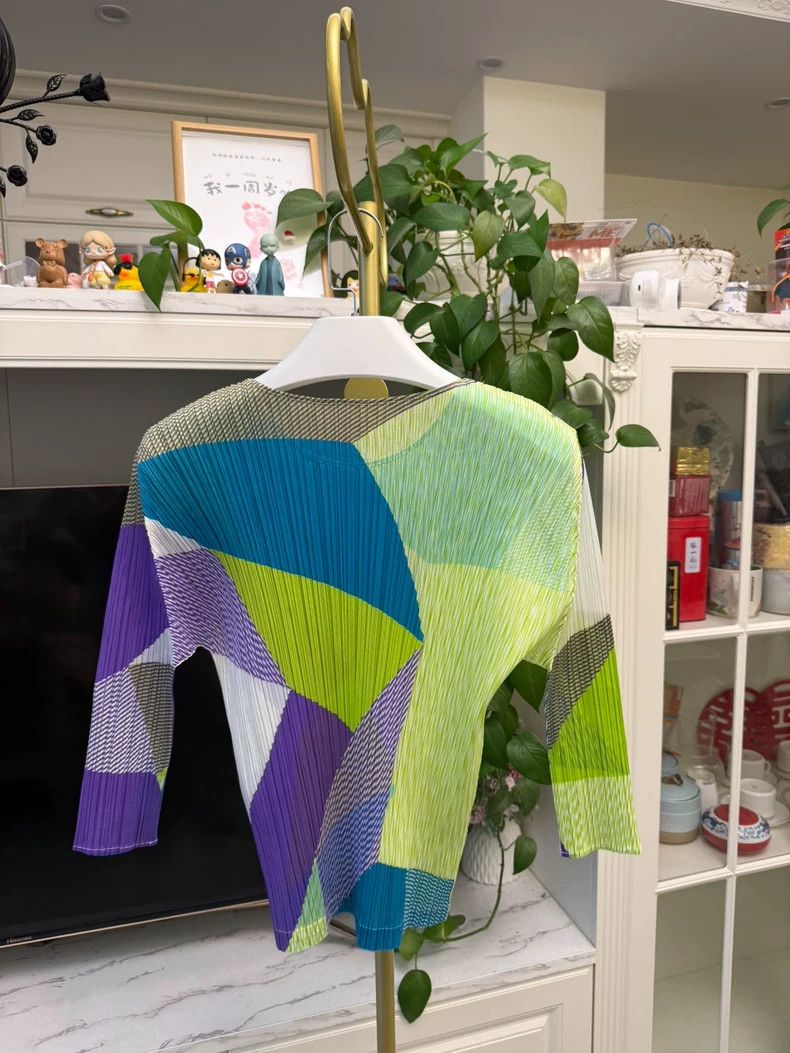 Issey Miyake Color Block 3/4 Sleeve Top Size M / US 6-8 / IT 42-44 - 5 Thumbnail