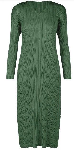 Issey Miyake Issey Miyake Long Sleeve Dress in Sage Green Size ONE SIZE - 2 Thumbnail