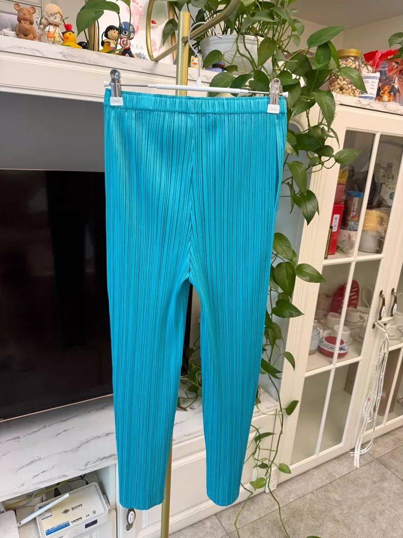 Issey Miyake Issey Miyake Mint Green Straight Pants Size 23" - 5 Thumbnail