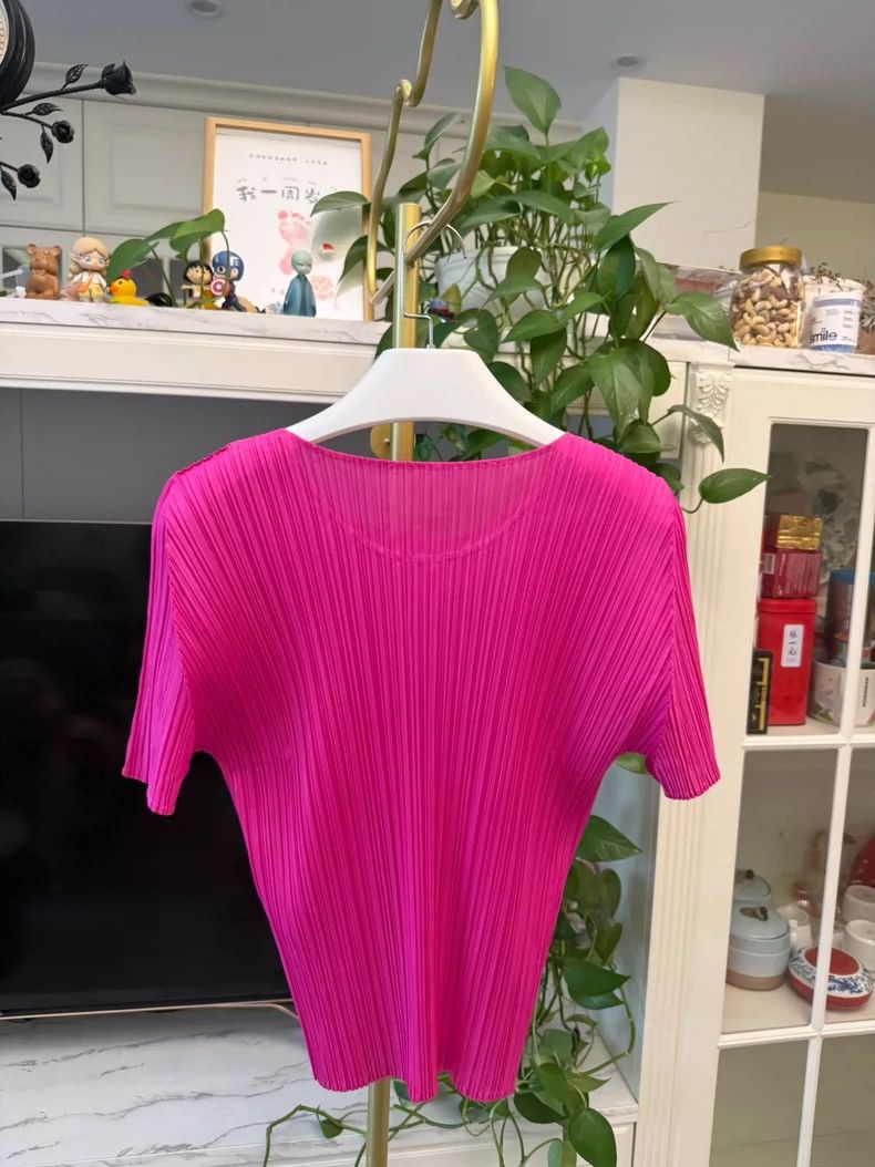 Issey Miyake Issey Miyake Classic Pink Short Sleeve Top Size M / US 6-8 / IT 42-44 - 4 Thumbnail