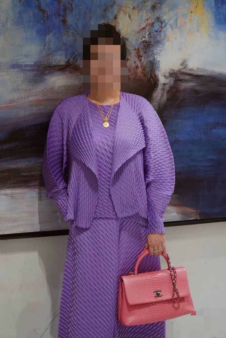 Issey Miyake Miyake Issey Purple Scalloped Jacket Size ONE SIZE - 7 Thumbnail