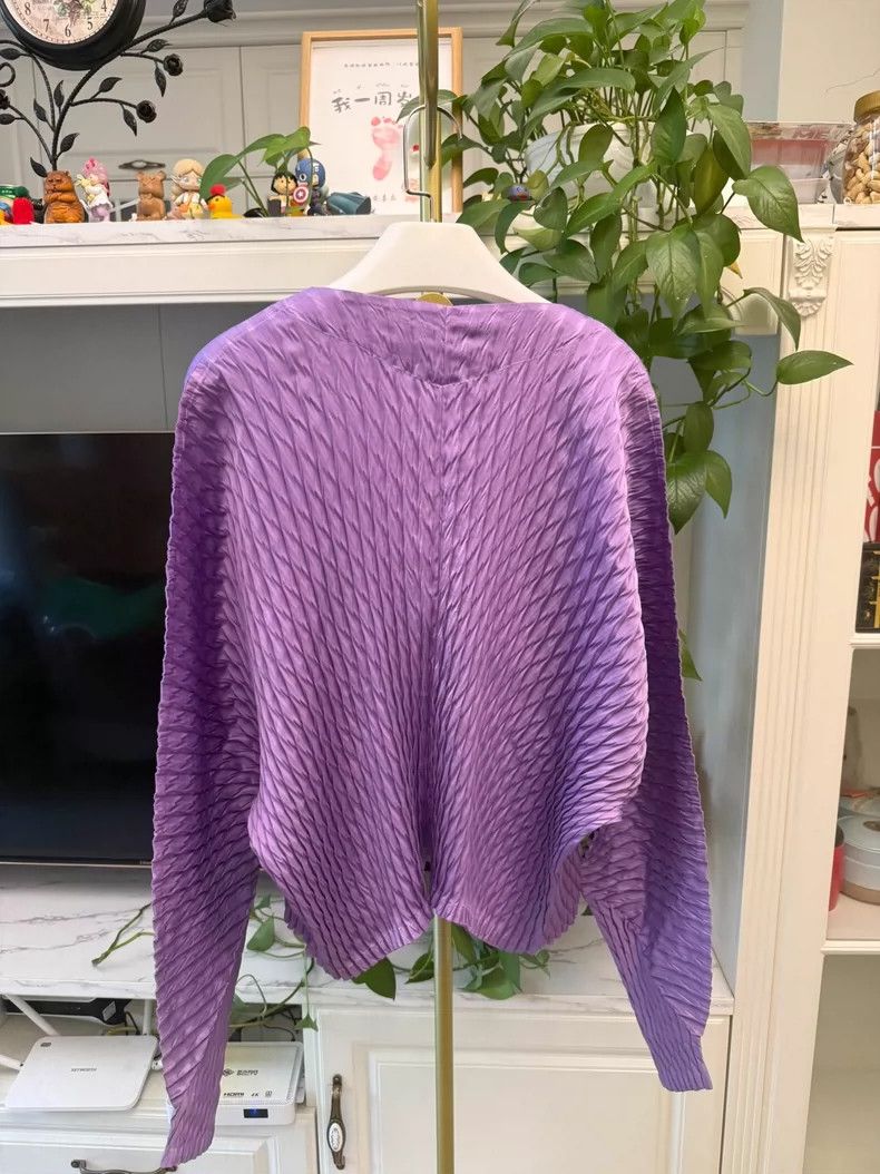 Issey Miyake Miyake Issey Purple Scalloped Jacket Size ONE SIZE - 5 Thumbnail