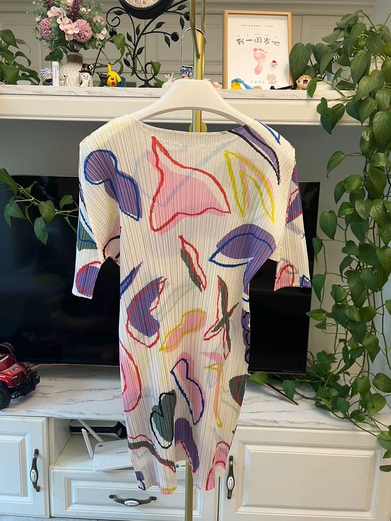 Issey Miyake Issey Miyake Pleated White Top Dress Size M / US 6-8 / IT 42-44 - 6 Thumbnail