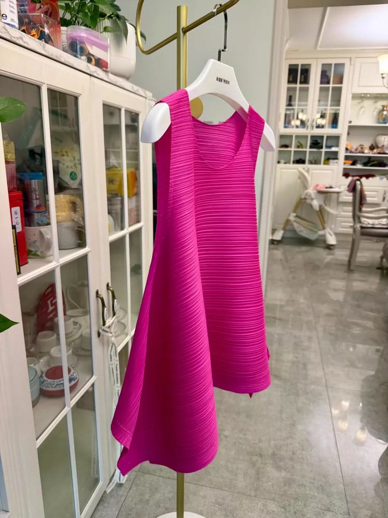 Issey Miyake Classic Pleated Pink Spring Top Size M / US 6-8 / IT 42-44 - 2 Thumbnail