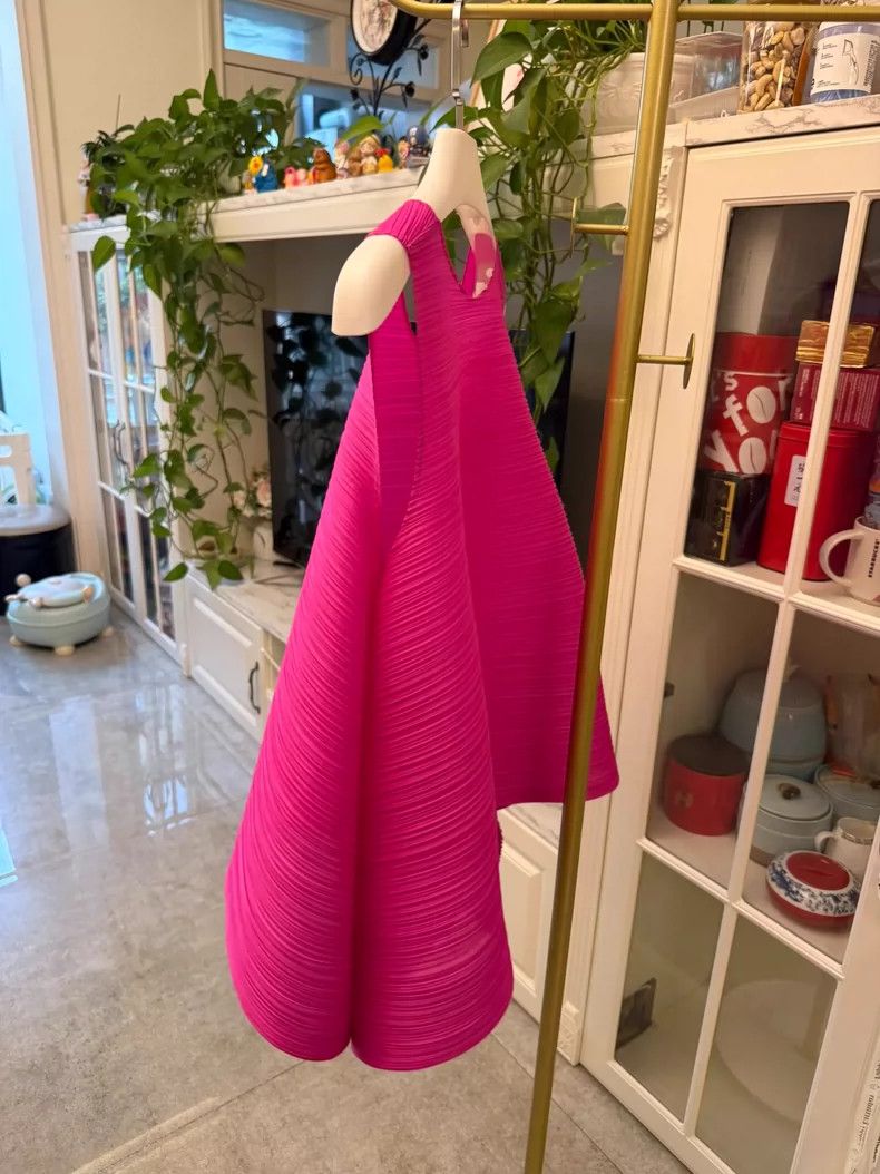 Issey Miyake Classic Pleated Pink Spring Top Size M / US 6-8 / IT 42-44 - 6 Thumbnail