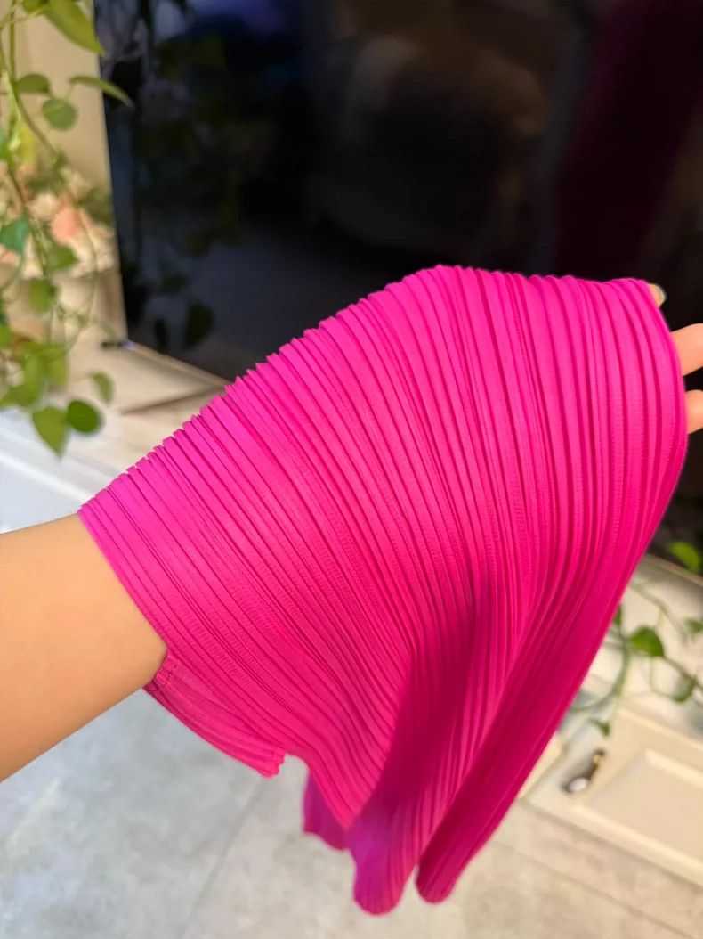 Issey Miyake Classic Pleated Pink Spring Top Size M / US 6-8 / IT 42-44 - 7 Thumbnail