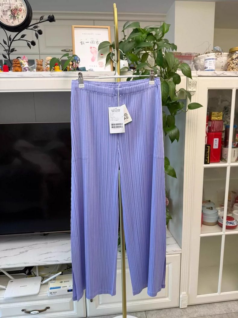 Issey Miyake Issey Miyake Wide Leg Pants in Purple Size 24" / US 00 / IT 34 - 2 Thumbnail
