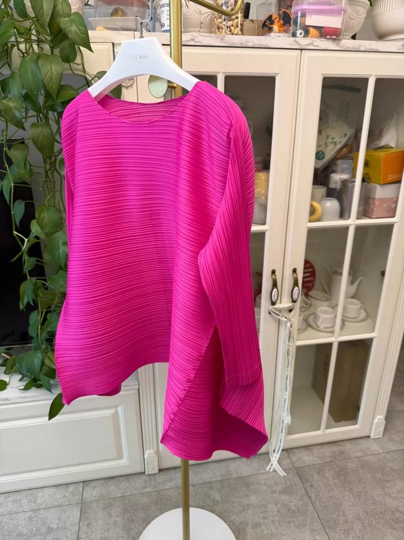 Issey Miyake Spring Pink Long Sleeve Blouse by Issey Miyake Size S / US 4 / IT 40 - 2 Thumbnail