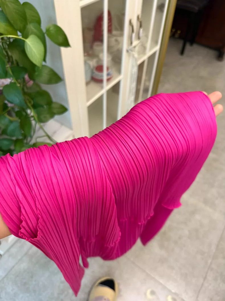 Issey Miyake Spring Pink Long Sleeve Blouse by Issey Miyake Size S / US 4 / IT 40 - 7 Thumbnail