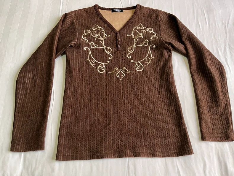 Yohji Yamamoto Vintage Embroidered Long Sleeve Top Size M / US 6-8 / IT 42-44 - 3 Thumbnail