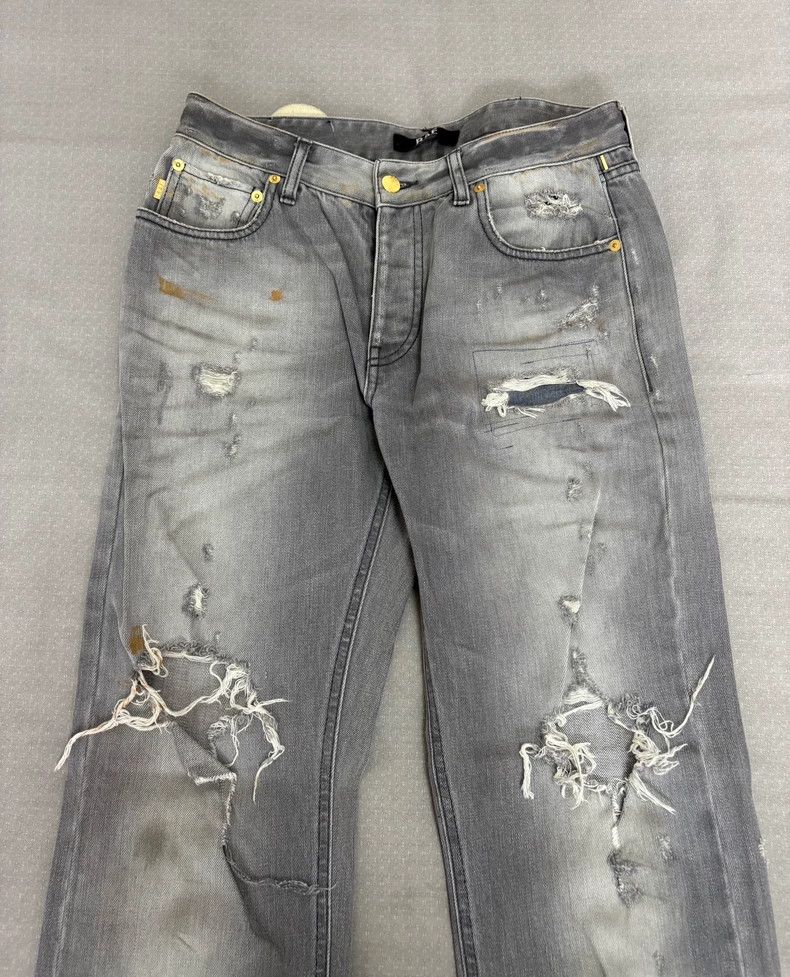 Raf Simons Raf Simons Vintage Distressed Gray Jeans Size 28" / US 6 / IT 42 - 2 Thumbnail