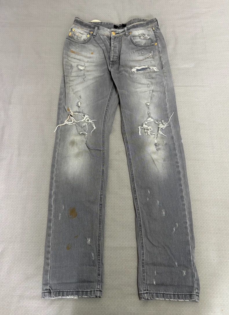Raf Simons Raf Simons Vintage Distressed Gray Jeans Size 28" / US 6 / IT 42 - 6 Thumbnail