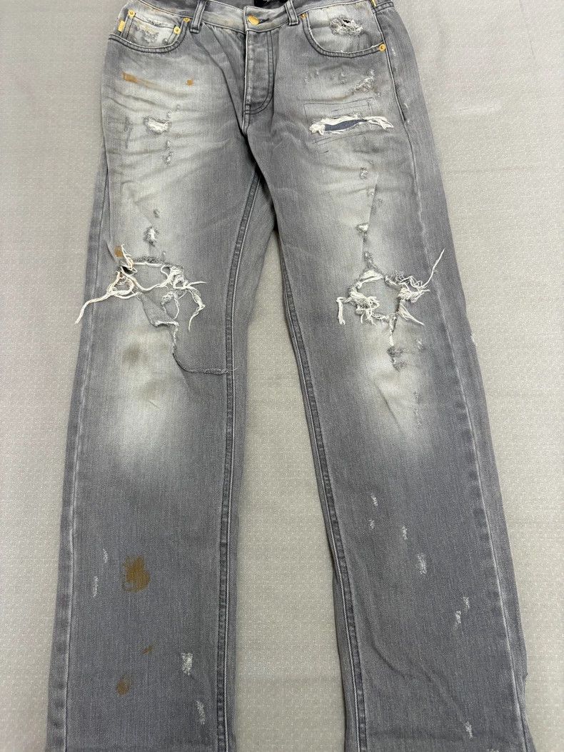 Raf Simons Raf Simons Vintage Distressed Gray Jeans Size 28" / US 6 / IT 42 - 3 Thumbnail