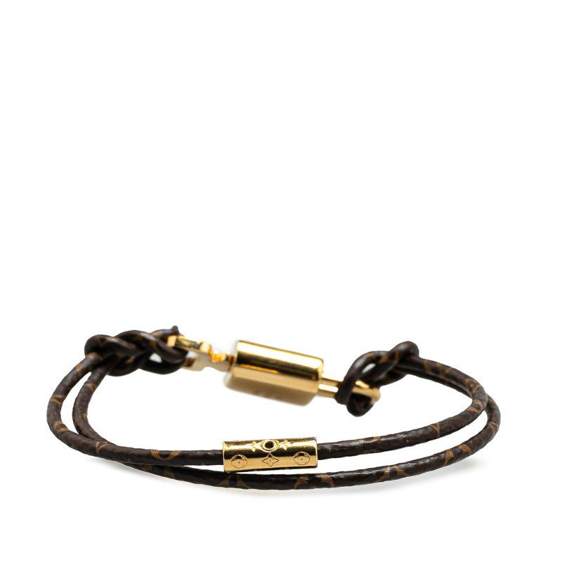 Louis Vuitton Louis Vuitton Louis Vuitton LV Padlock Monogram Bracelet Canvas Bracelet M8275F DUTY FREE for USA Size ONE SIZE - 3 Thumbnail