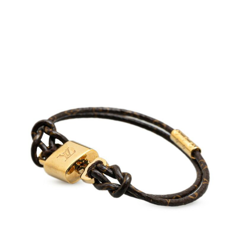Louis Vuitton Louis Vuitton Louis Vuitton LV Padlock Monogram Bracelet Canvas Bracelet M8275F DUTY FREE for USA Size ONE SIZE - 2 Thumbnail