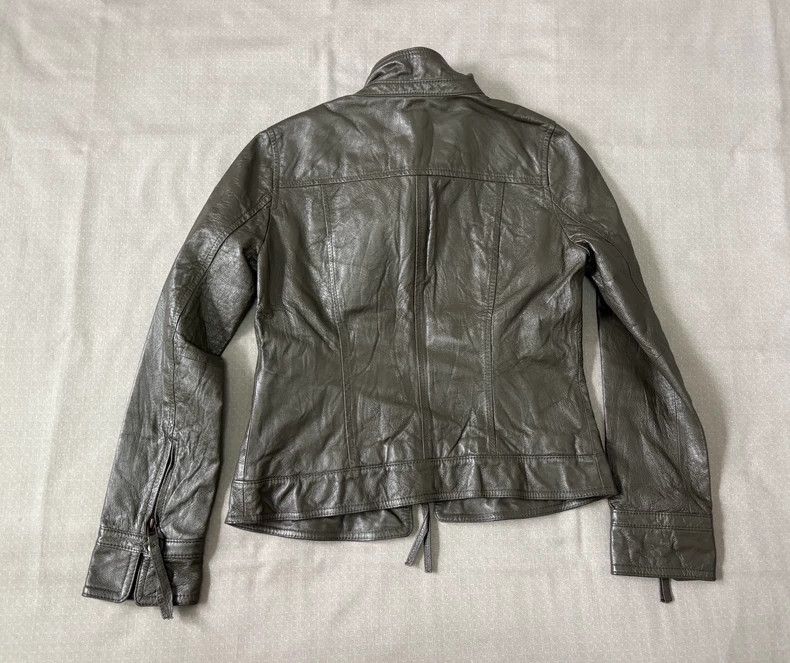 Yohji Yamamoto Vintage Tornado Mart Green Leather Jacket Size S / US 4 / IT 40 - 3 Thumbnail