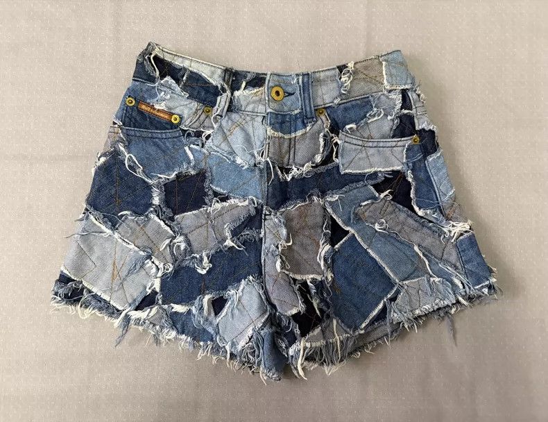 Dolce & Gabbana Vintage Dolce&Gabbana Patchwork Denim Shorts Size 23" - 5 Thumbnail