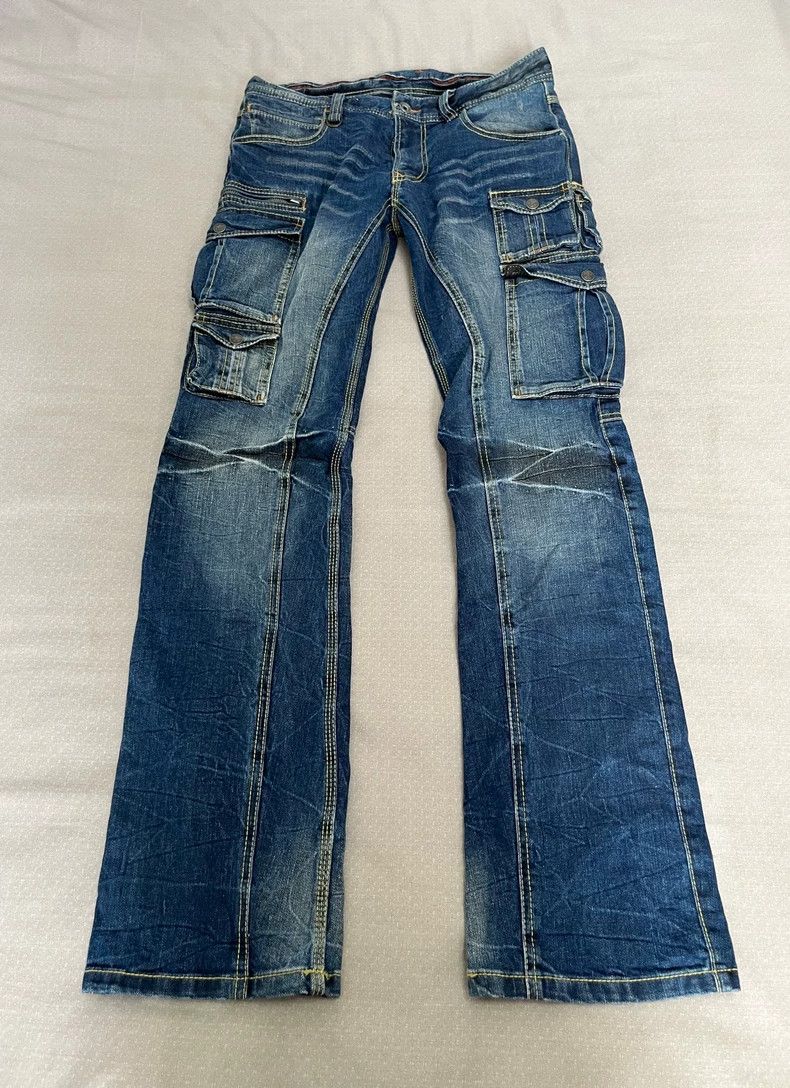 Yohji Yamamoto Vintage Cargo Pocket Denim Pants Size 32" / US 10 / IT 46 - 3 Thumbnail