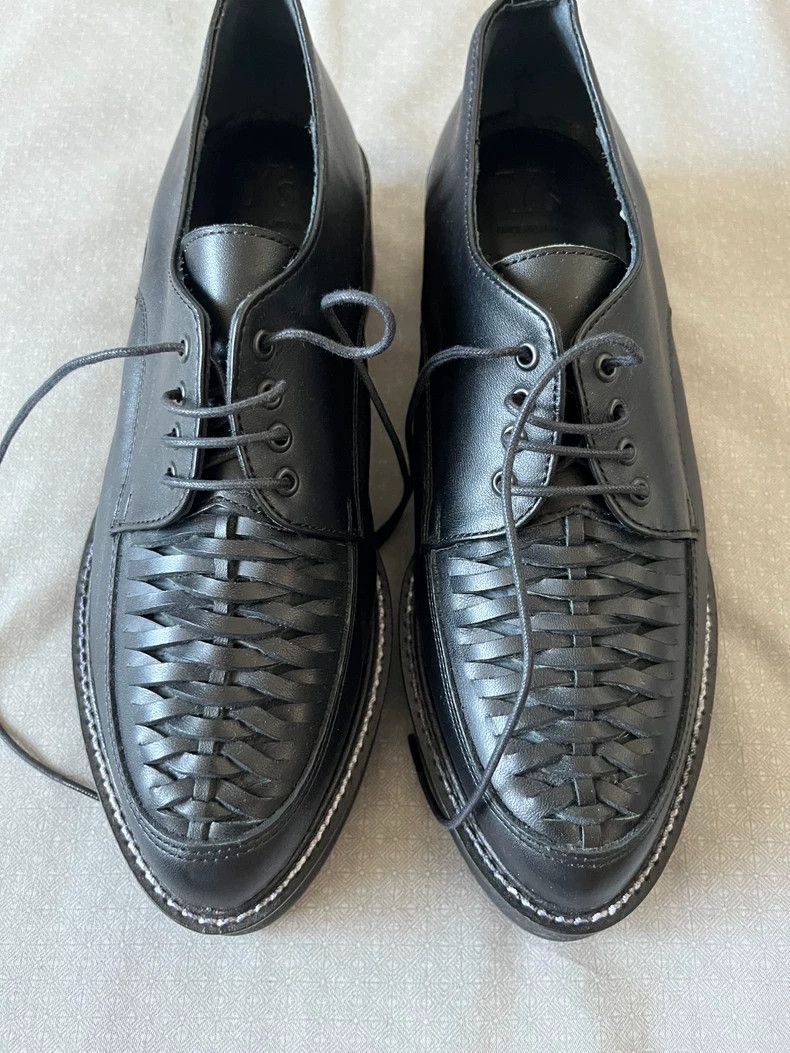 Yohji Yamamoto Yohji Yamamoto Black Woven Platform Shoes Size US 6 / IT 36 - 4 Thumbnail