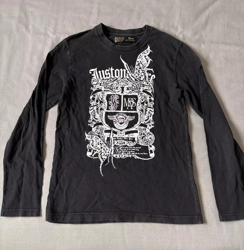 Yohji Yamamoto Vintage Long Sleeve Graphic T-Shirt Size M / US 6-8 / IT 42-44 - 2 Thumbnail