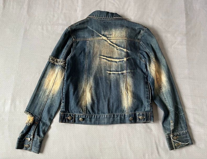 Yohji Yamamoto Vintage Distressed Denim Jacket with Unique Details Size M / US 6-8 / IT 42-44 - 5 Thumbnail