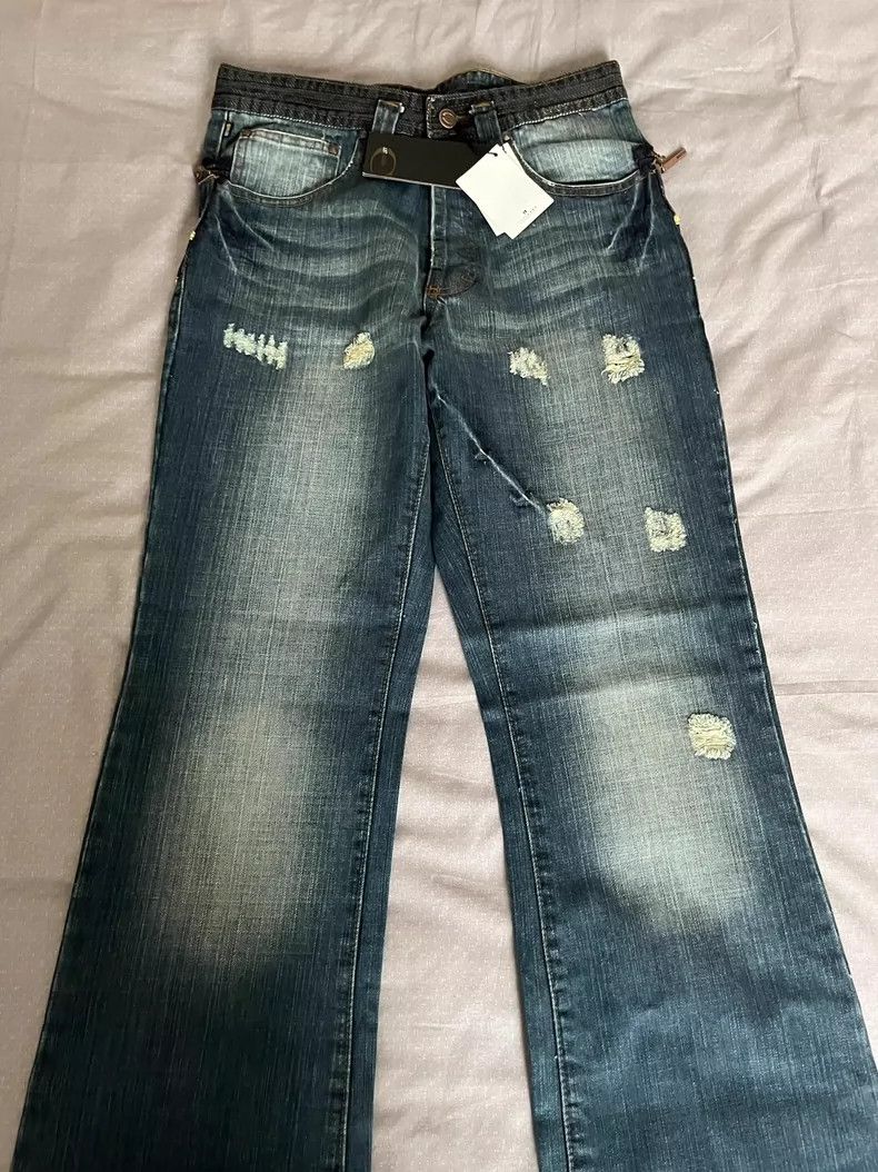 Just Cavalli Just Cavalli Flared Denim Jeans with Details Size 34" / US 12 / IT 48 - 2 Thumbnail
